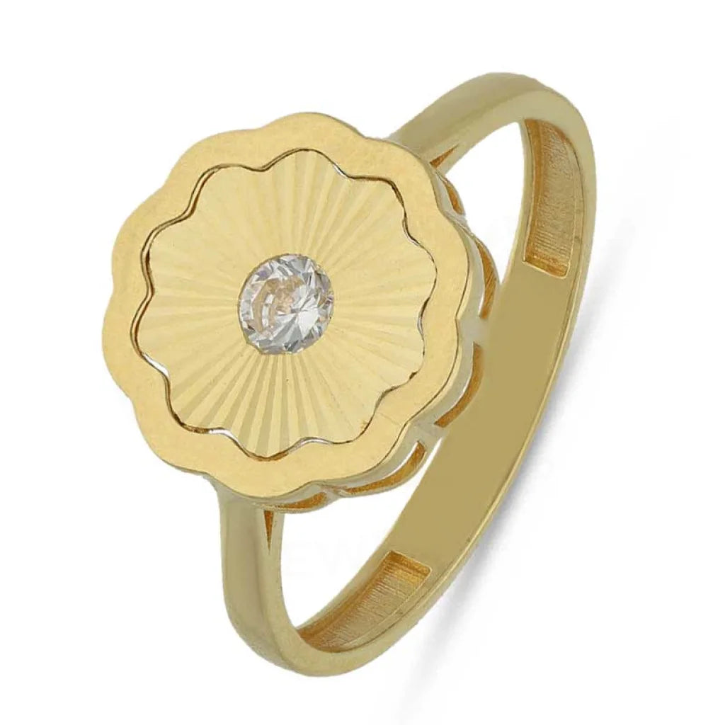 Beautiful Sapphire Ring for Women-Gold Flower Shaped Ring 18KT - FKJRN18K3787