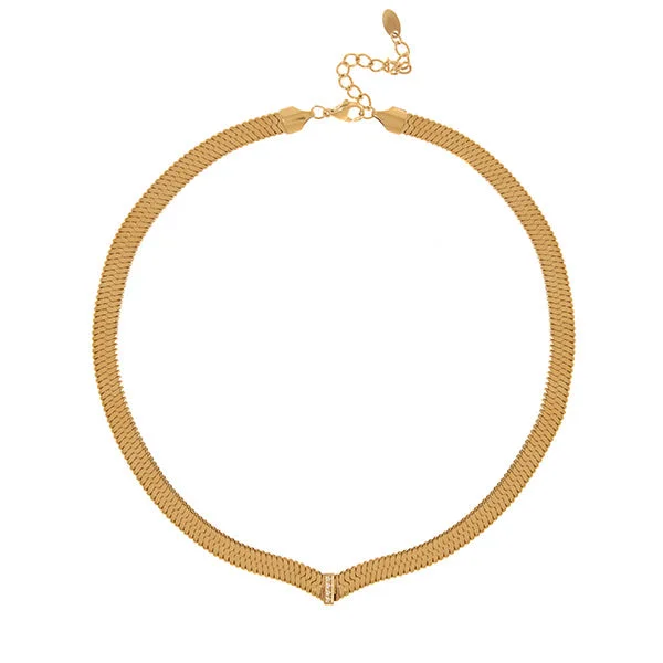 Minimalist Gold Necklace-Hip-Hop Princess Necklace