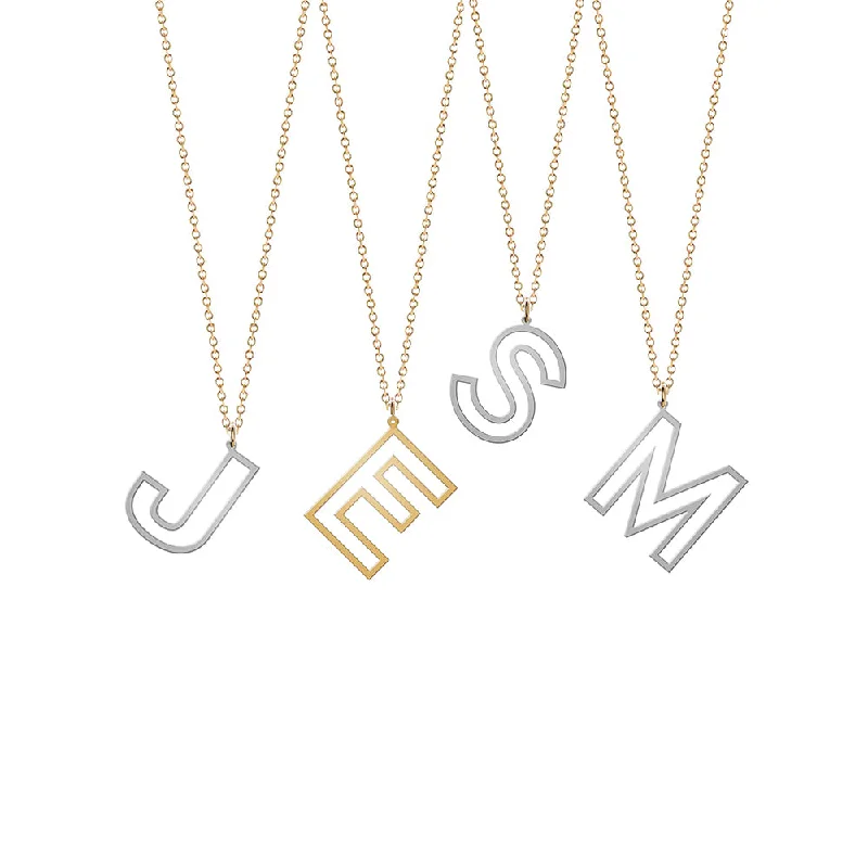 Engraved Necklace for Personal Touch-Jess Initial Necklace