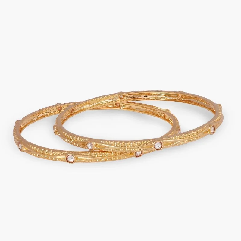 Simple Bangles for Casual Fashion-Hira Kundan Bangles