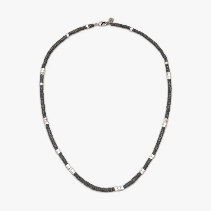 Customizable Necklace for Gifts-Men's Faceted Pyrite Bead Necklace