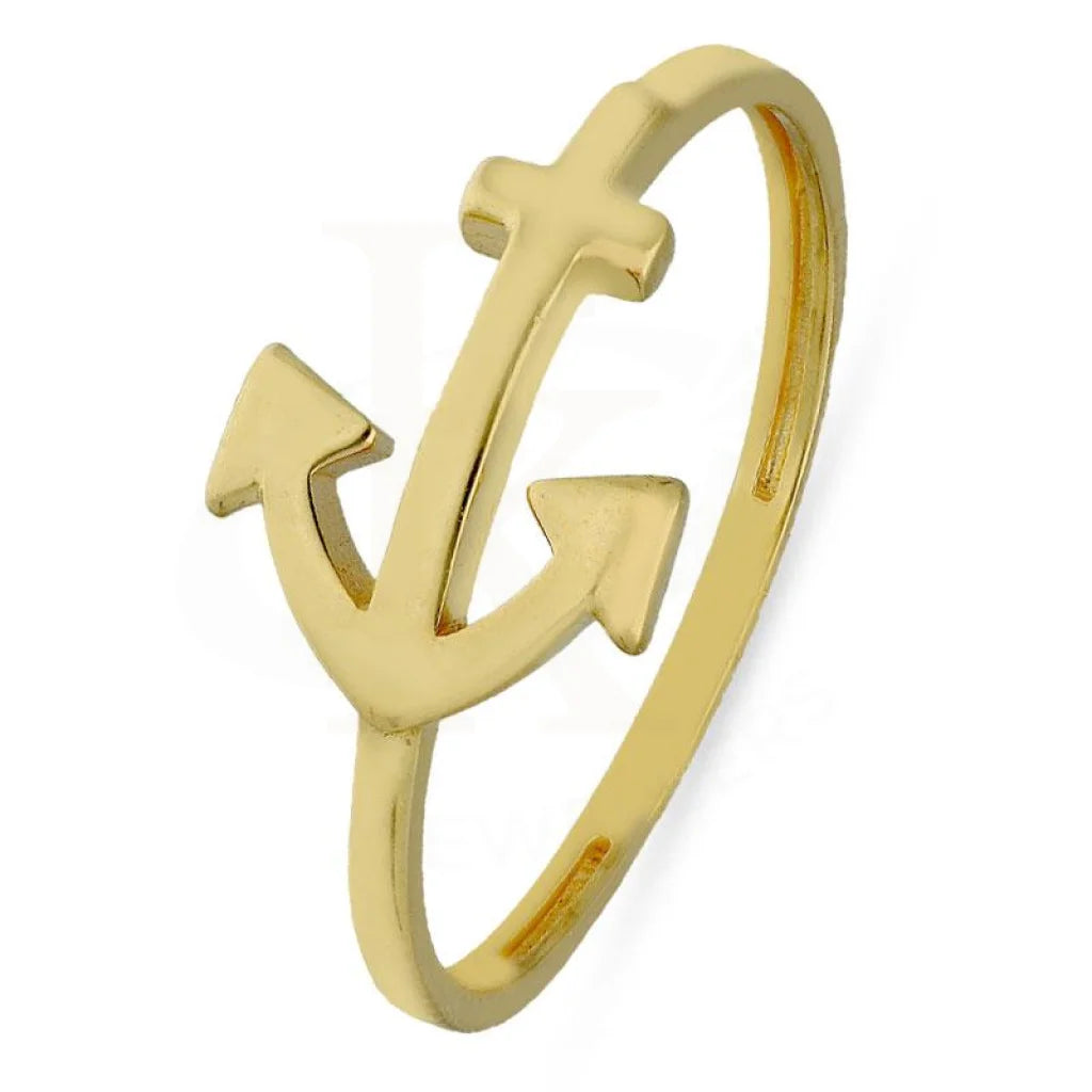 Luxury Gemstone Ring for Women-Gold Anchor Ring 18KT - FKJRN18K3243