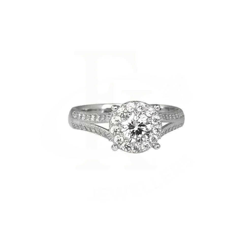 Custom Diamond Ring for Engagement-Sterling Silver 925 Solitaire Ring - FKJRN1855