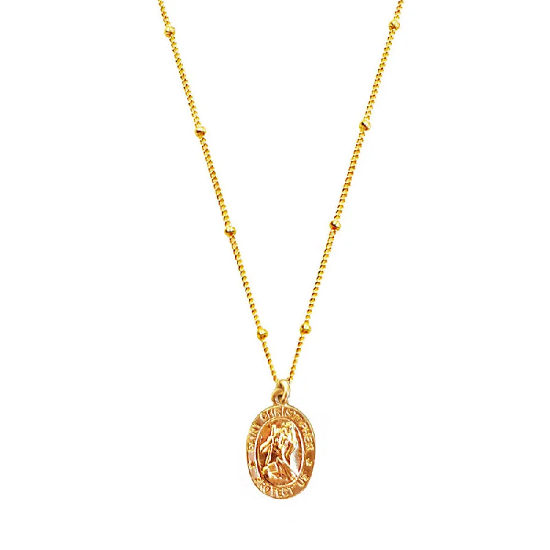 Bohemian Necklace for Hippie Style-St Christopher Necklace