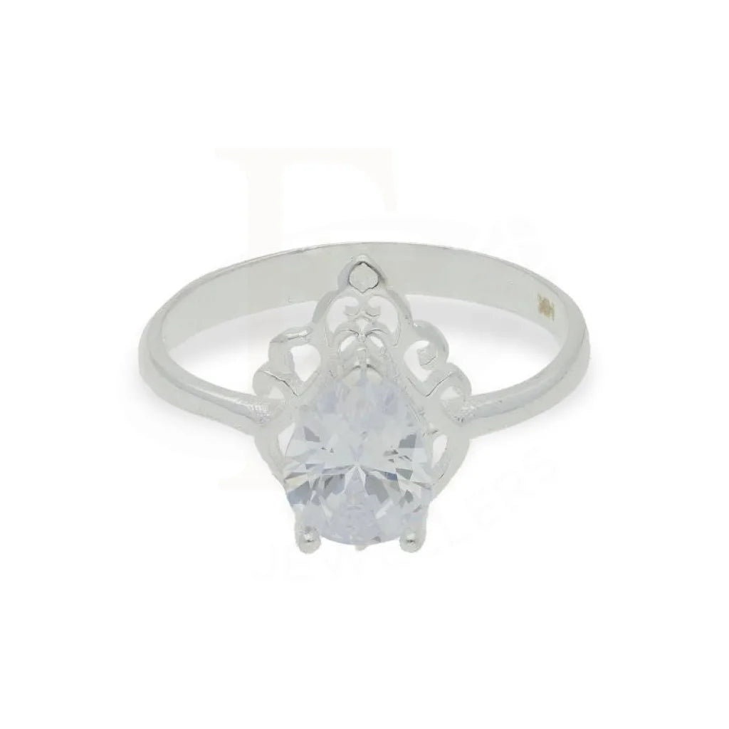 Simple Gemstone Ring for Fashion-Sterling Silver 925 Solitaire Ring - FKJRNSL3690