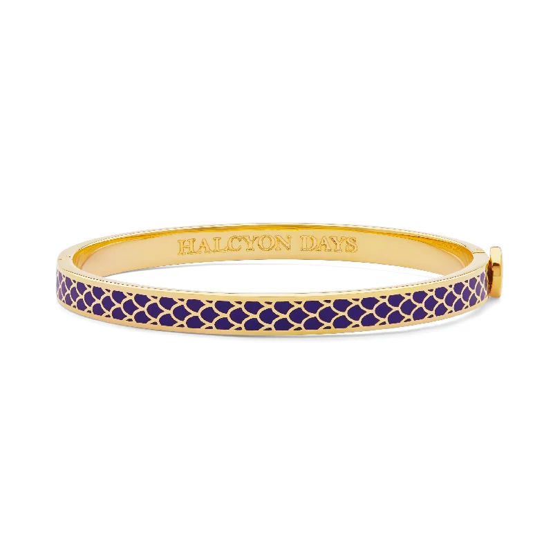 Elegant Bangles with Gemstones-Skinny Salamander Cobalt & Gold Bangle