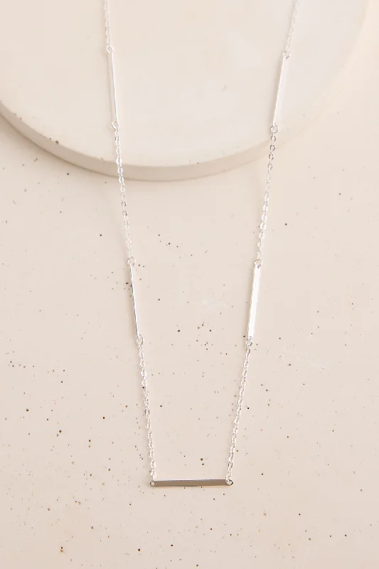 Simple Gold Necklace for Daily Wear-Asha Necklace Silver