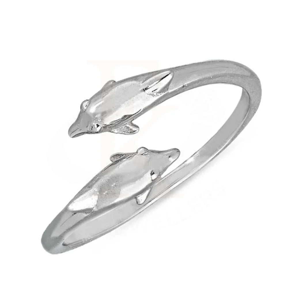 Wedding Band with Gemstones-Sterling Silver 925 Dolphin Ring - FKJRNSL2957