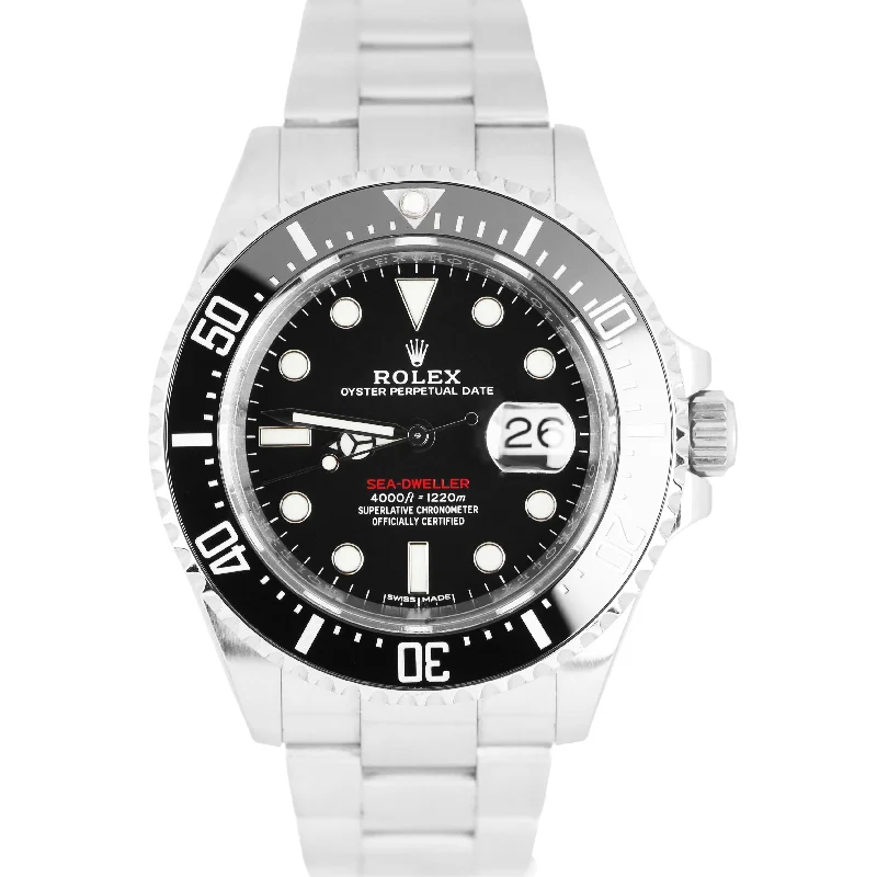 Luxury Watches with Swiss Movement-Rolex Sea-Dweller Mark I 50th-Anniversary Stainless Black 43mm 126600 Watch