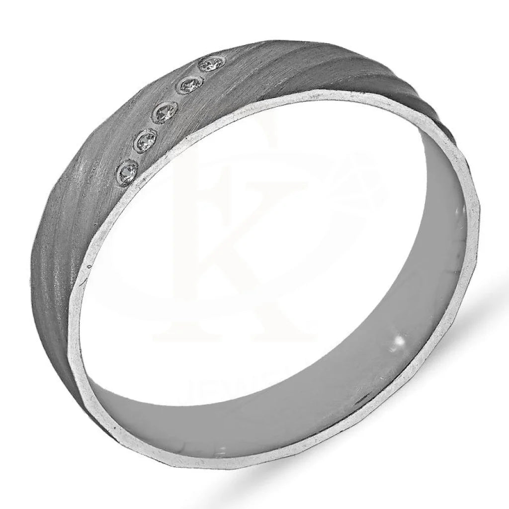 Wedding Ring Set with Diamonds-Sterling Silver 925 Wedding Couple Band Rings - FKJRNSL2562